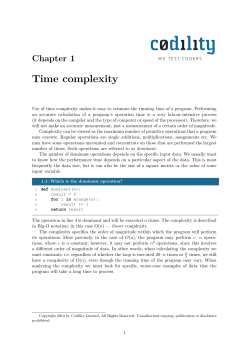Time complexity