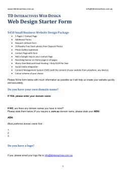 For example you may need info@yourbusiness