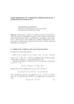 SOME REMARKS ON A MINIMAX FORMULATION OF A