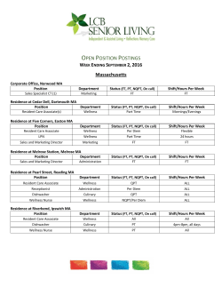 open position postings - LCB Senior Living, LLC