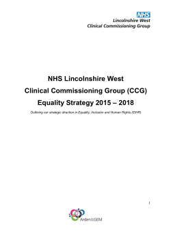 Equality Strategy 2015 &ndash; 2018