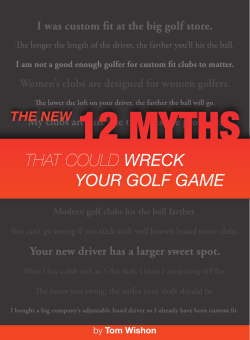 THE NEW - Tom Wishon Golf