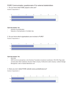 PURE Communication questionnaire II for external stakeholders