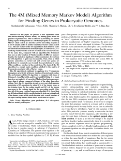 The 4M (Mixed Memory Markov Model) Algorithm for Finding Genes