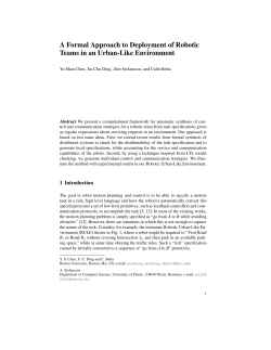 A Formal Approach to Deployment of Robotic Teams in an