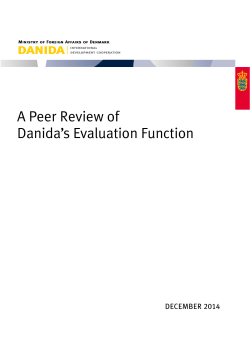 A Peer Review of Danida`s Evaluation Function