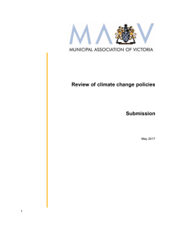 Submission to Review of Climate Change Policies