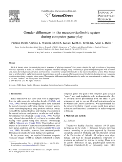 Gender differences in the mesocorticolimbic system during computer