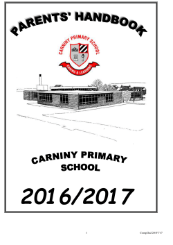 Parents` Handbook - Carniny Primary School
