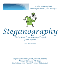 The System Programming Project First Report