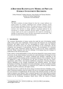 a bounded rationality model of private energy investment decisions