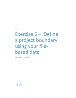 Exercise 6 &ndash; Define a project boundary using