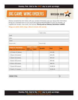 Big Game Wing Orders