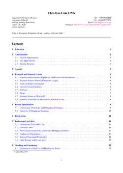 Chih-Hao Luke ONG Contents - Department of Computer Science