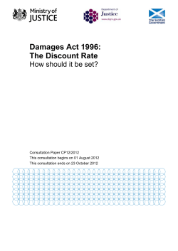 Damages Act 1996: The Discount Rate how