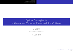Optimal Strategies for a Generalized "Scissors, Paper, and