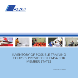 inventory of possible training courses provided by emsa for member