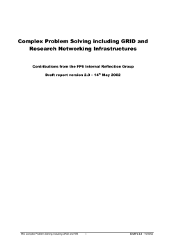 Complex Problem Solving including GRID and Research