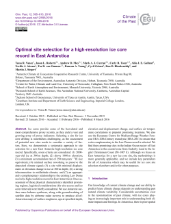 Optimal site selection for a high-resolution ice core record in East
