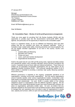 Surf Life Saving Australia - Submission to the Review