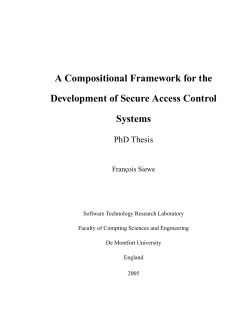 A Compositional Framework for the Development of Secure