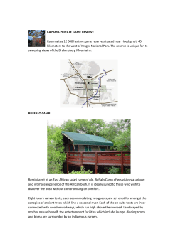 KAPAMA PRIVATE GAME RESERVE