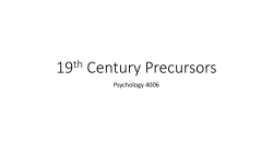 19th Century Precursors
