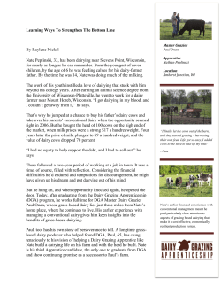 Nate Peplinski Case Study - Dairy Grazing Apprenticeship