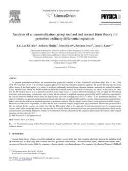 Analysis of a renormalization group method and normal form theory