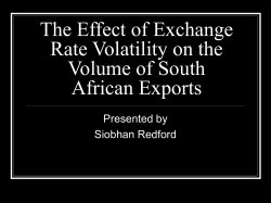 The Effect of Exchange Rate Volatility on the Volume of South