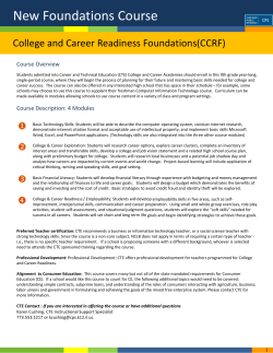 New Foundations Course - Choose Your Future