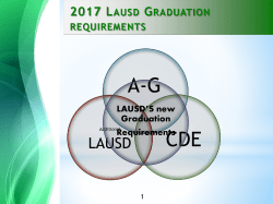 2017 Lausd Graduation requirements