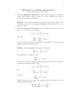 Mathematics 1c: Solutions, Homework Set 5