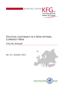Political Legitimacy in a Non-optimal Currency Area