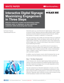 Interactive Digital Signage: Maximizing Engagement in - Bou-Tek