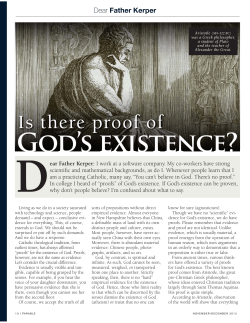 Is there proof of God`s existence?