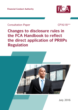 Changes to disclosure rules in the FCA Handbook to reflect the