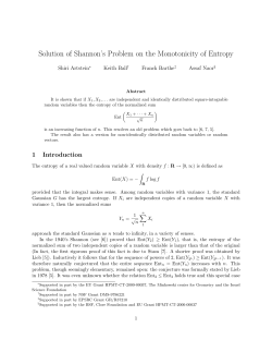Solution of Shannon`s Problem on the Monotonicity of Entropy
