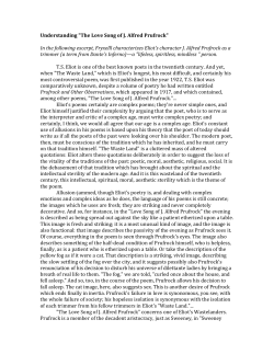 Critical Essay_Understanding Prufrock