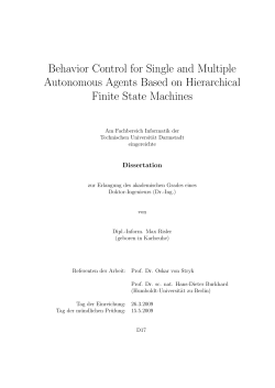 Behavior Control for Single and Multiple Autonomous Agents Based