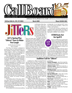 ACC`s Spring Play &ldquo;Jitters&rdquo; Sure to Make You Laugh