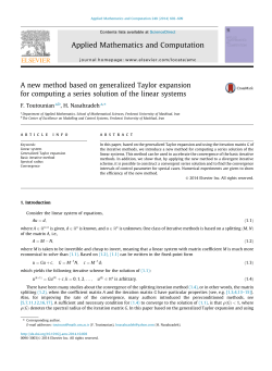 A new method based on generalized Taylor expansion for