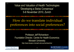 How do we translate individual preferences into social