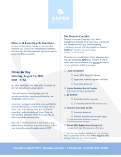 Move-In Day - Aspen Heights
