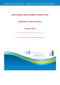 SUSTAINING IMPROVEMENT INSPECTION GUIDANCE FOR