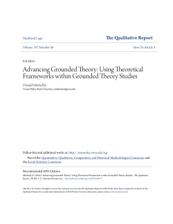Advancing Grounded Theory: Using Theoretical