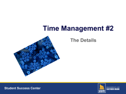 Time Management Strategies - University of Southern Maine