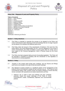 Disposal of Land and Property (policy)