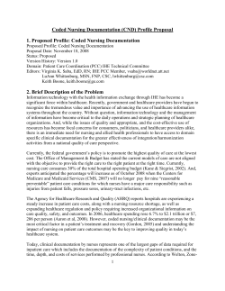 Coded Nursing Documentation (CDOC-NT) Profile Proposal
