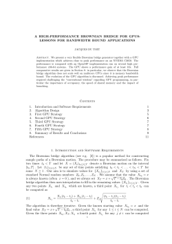 A HIGH-PERFORMANCE BROWNIAN BRIDGE FOR GPUS